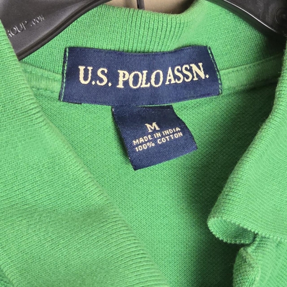 U.S. Polo Assn. Men's Polo Shirt in Vibrant Green - Picture 3 of 3